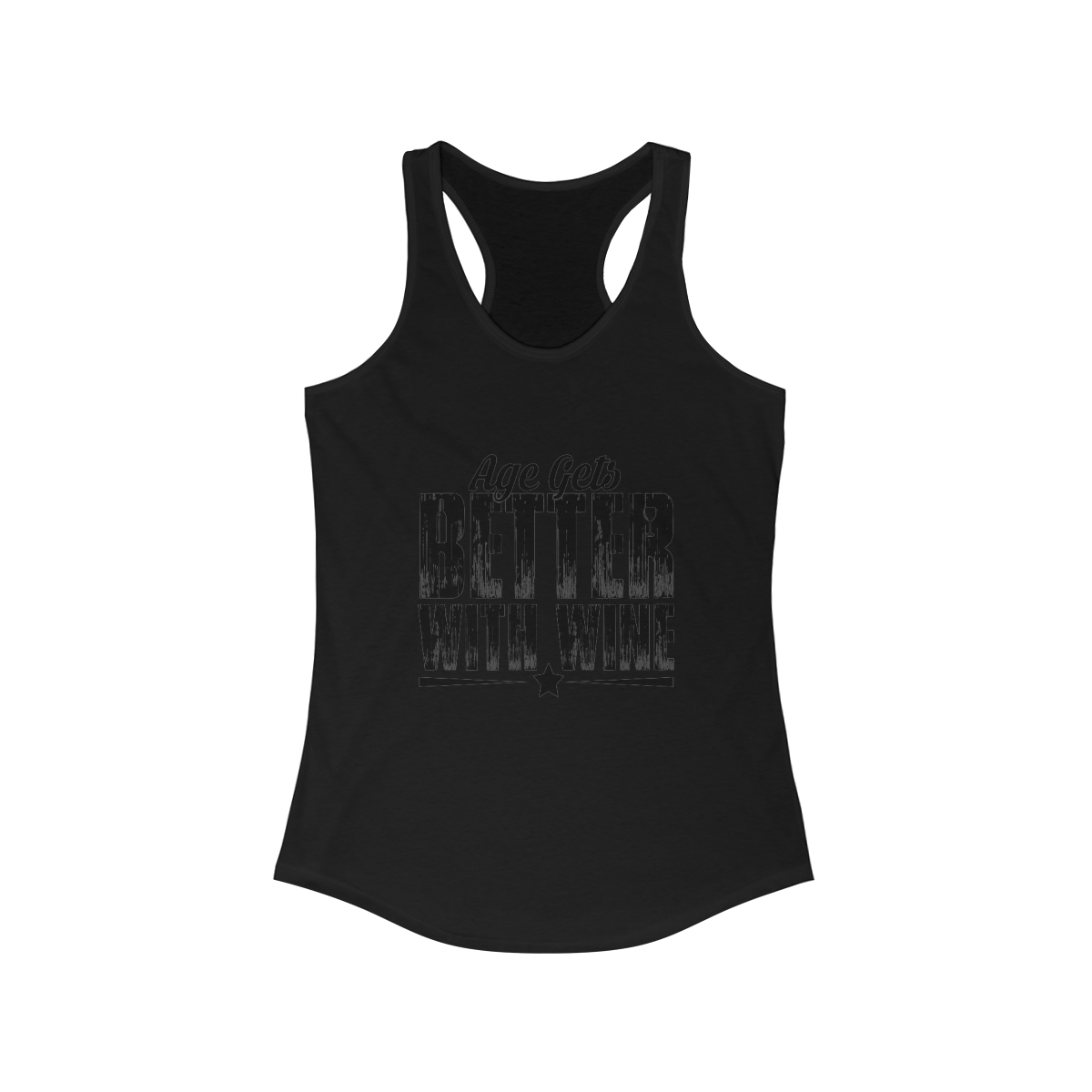 Age Gets Better With Wine Women's Ideal Racerback Tank - Image 3