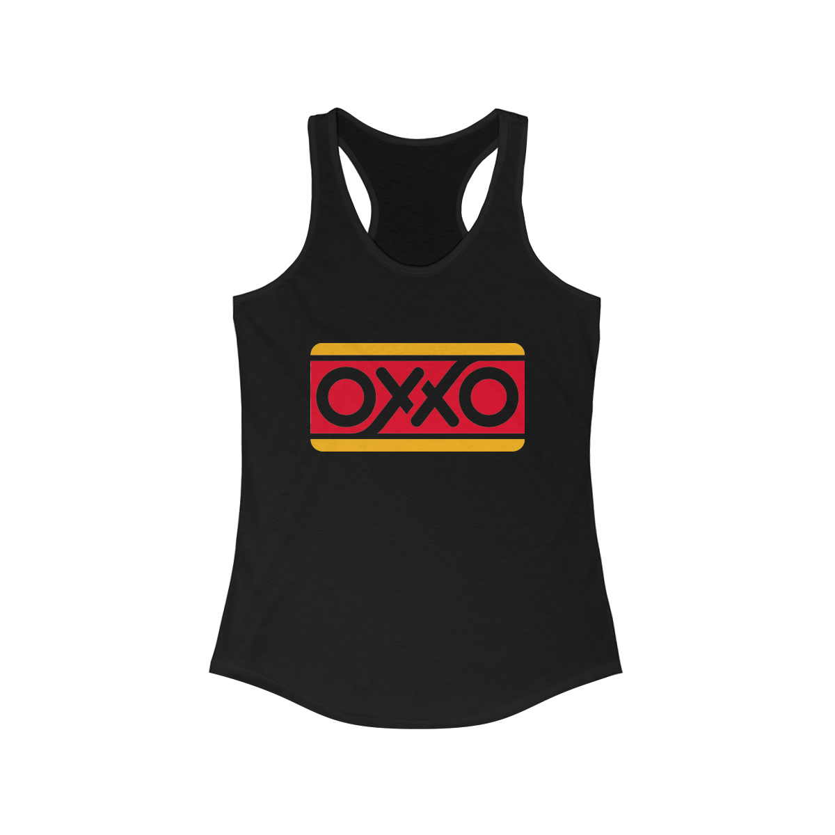 OXXO Mexican Convenience Store Logo Printed on a Women's Racerback Tank - Image 2
