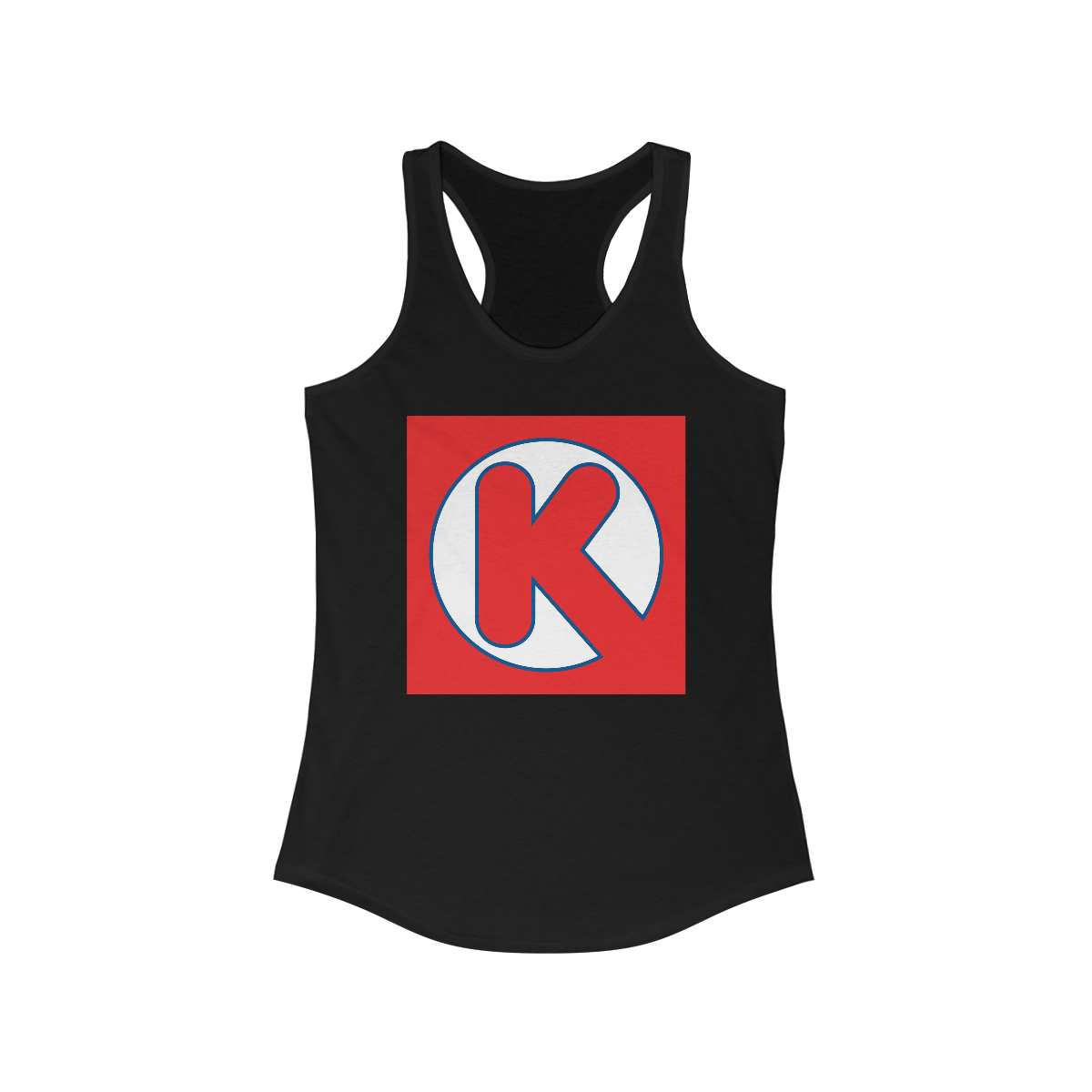 Circle K Logo Printed on a Women's Racerback Tank - Image 2