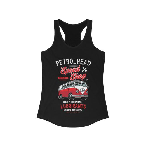 Petrolhead VW Van on a Women's Ideal Racerback Tank