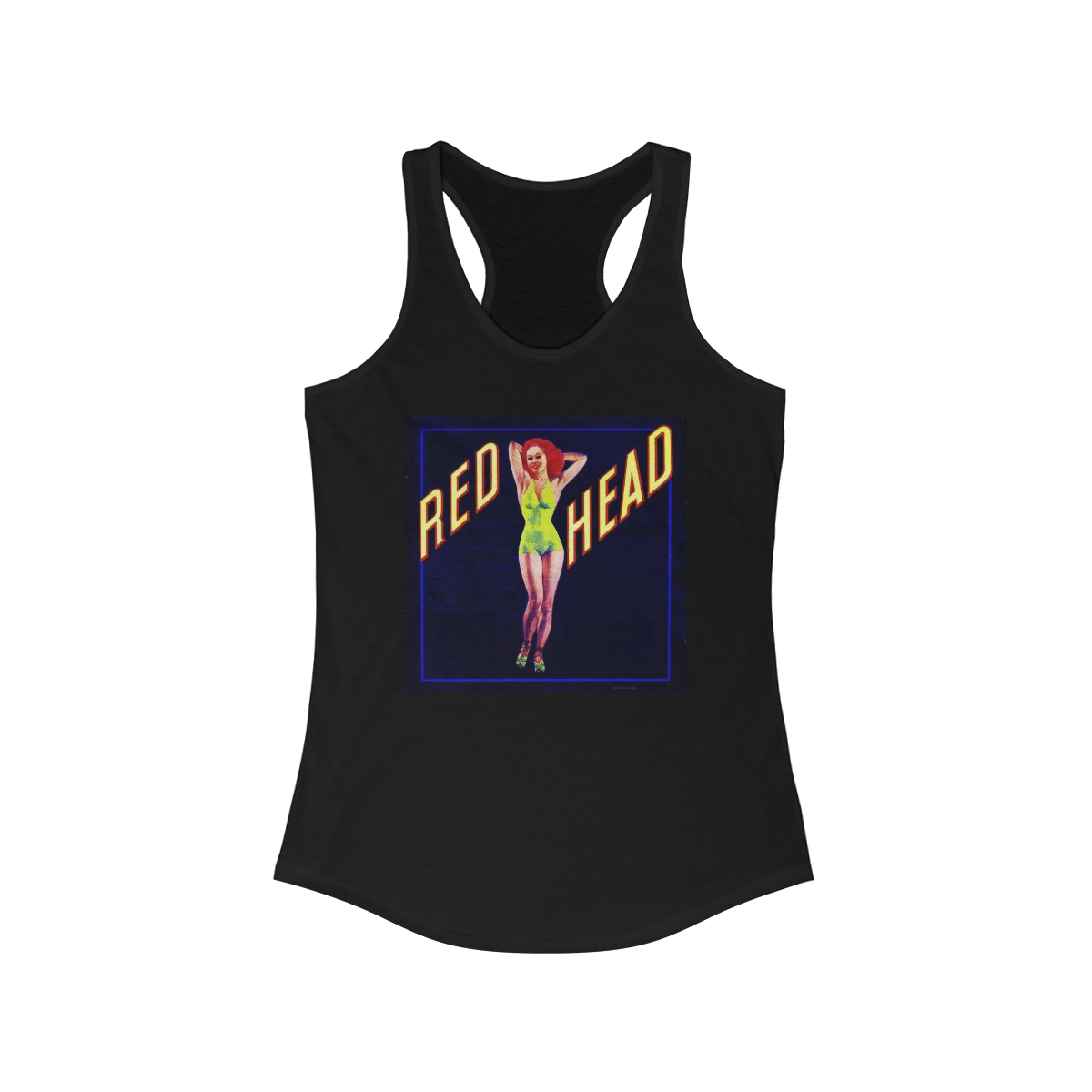 Red Head - Women's Ideal Racerback Tank - Image 3
