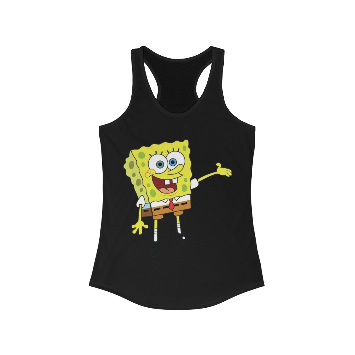 SpongeBob Square Pants Printed on a Women's Racerback Tank - Image 3