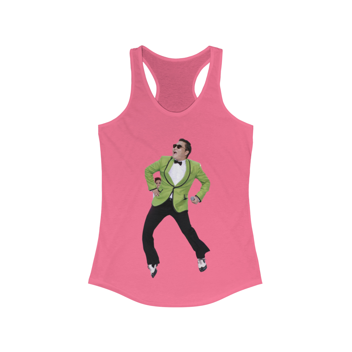 Gangnam Style - Printed on a Women's Ideal Racerback Tank - Image 5