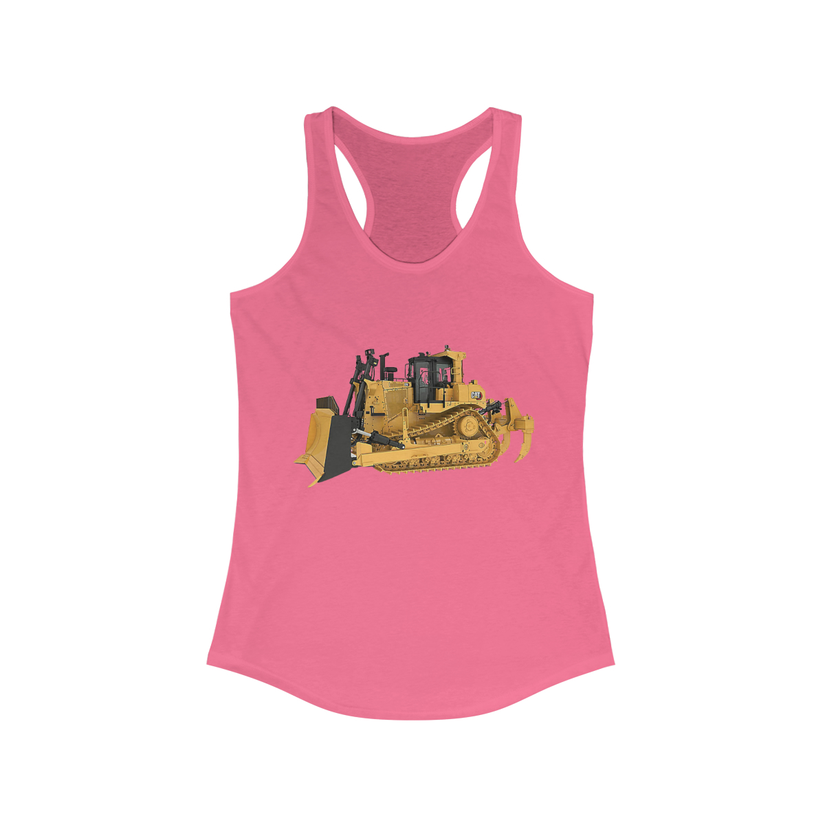 CAT D9 Printed on a Women's Ideal Racerback Tank - Image 7