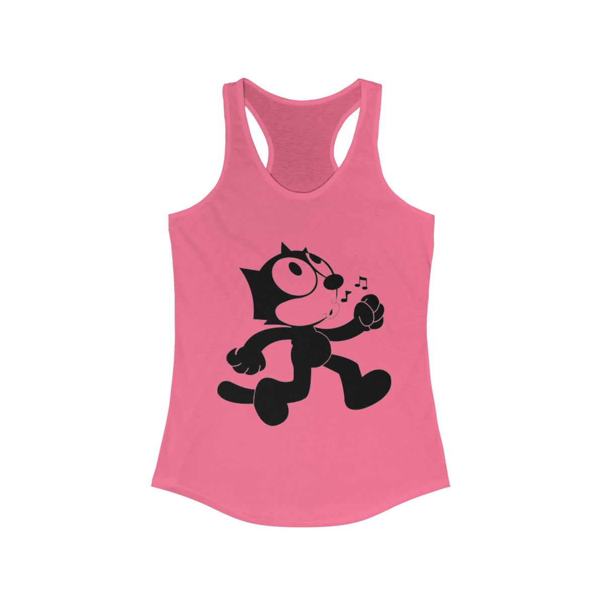 Felix The Cat Printed on a Women's Racerback Tank