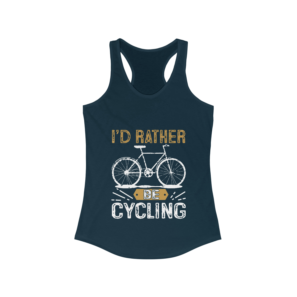 I'd Rather Be Cycling Bicycle Women's Ideal Racerback Tank - Image 4