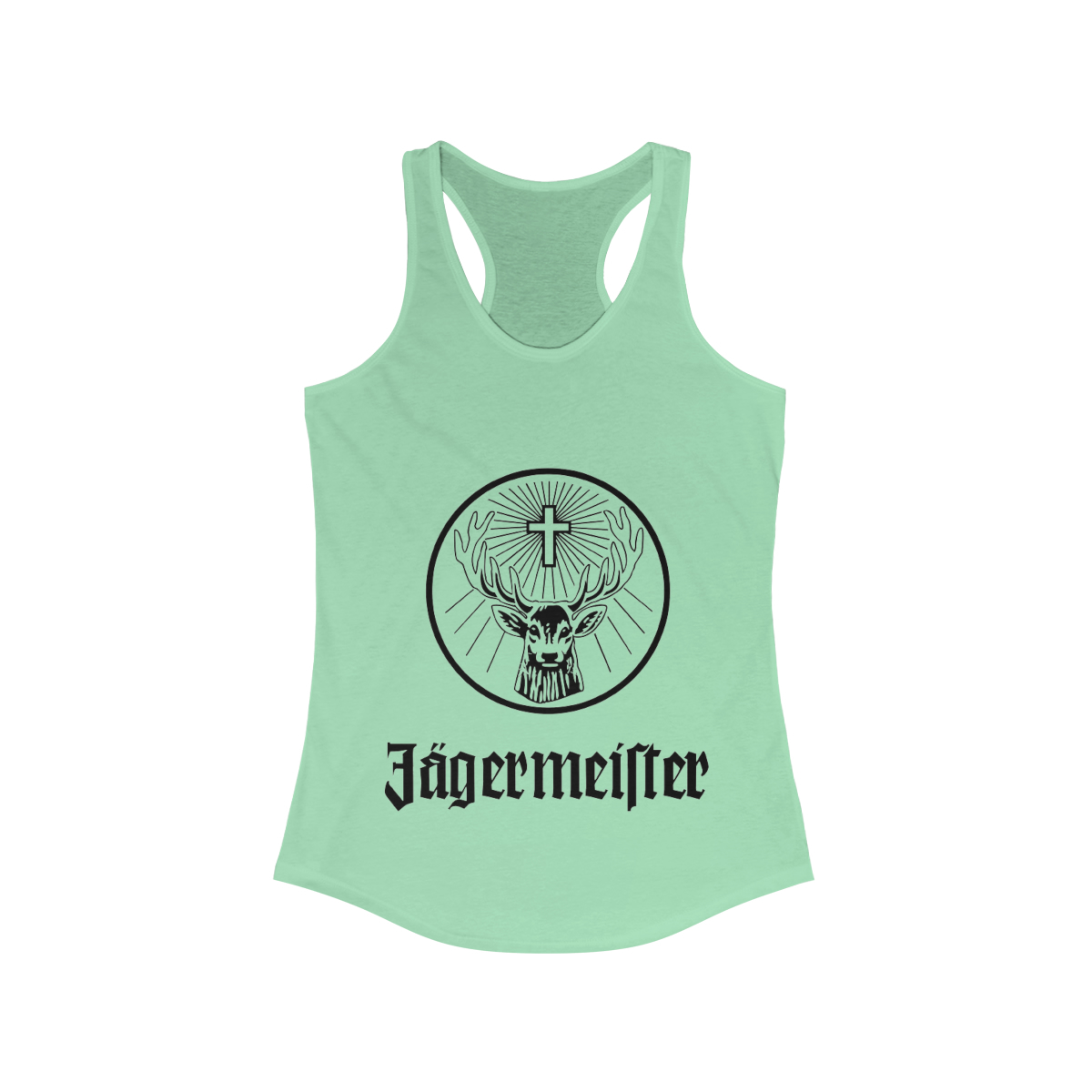 Jägermeister Logo Printed on a Women's Racerback Tank - Image 7