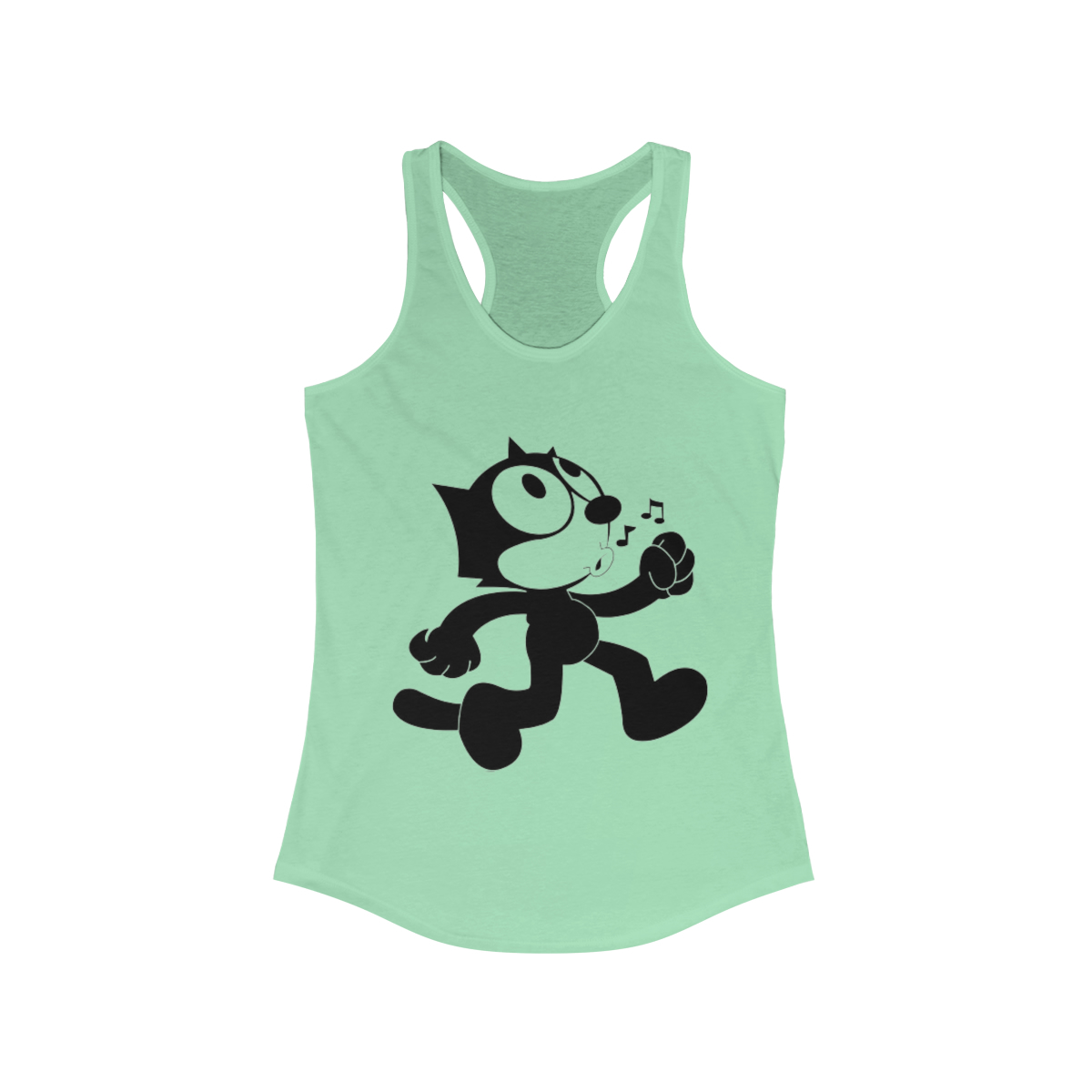 Felix The Cat Printed on a Women's Racerback Tank - Image 9