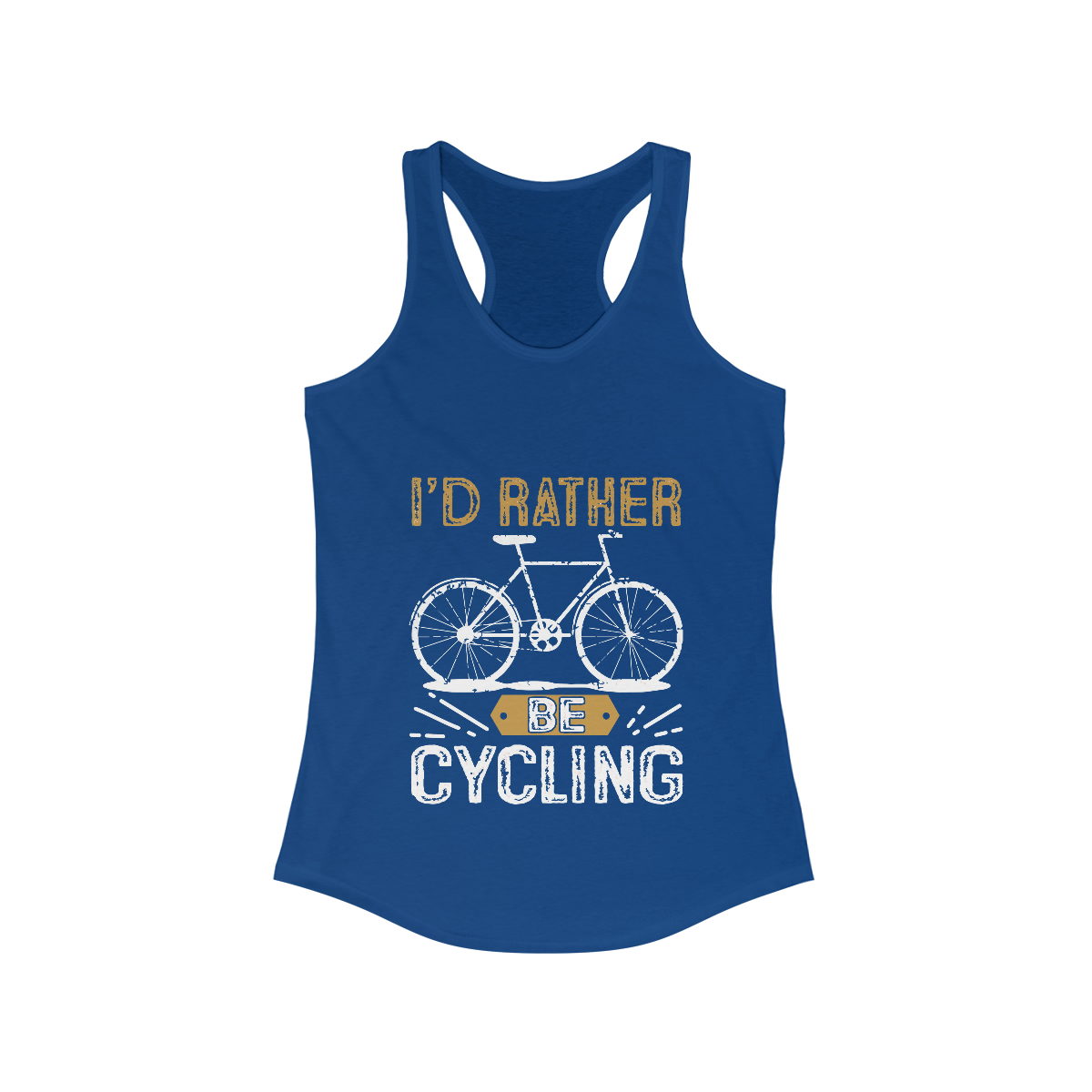 I'd Rather Be Cycling Bicycle Women's Ideal Racerback Tank - Image 3
