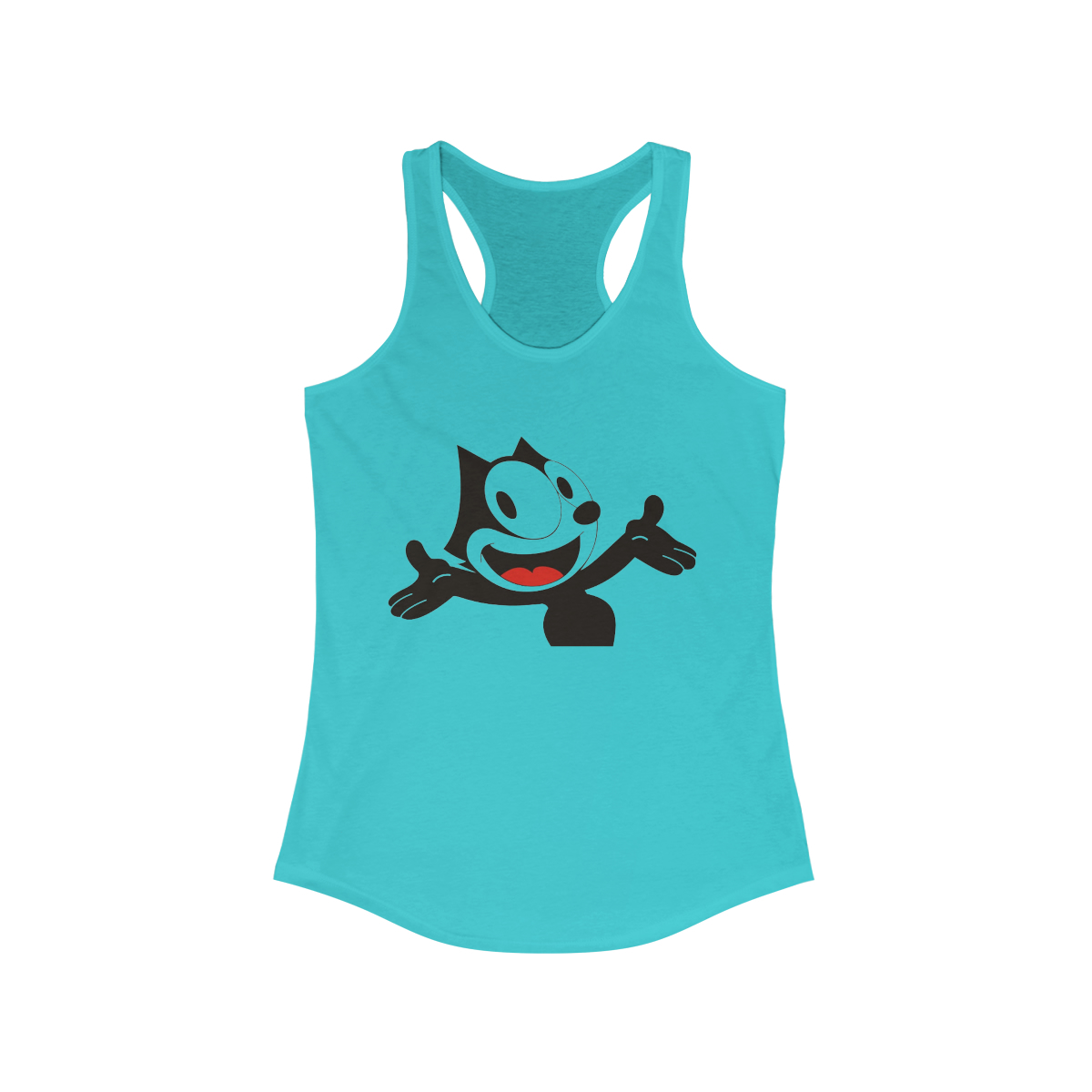 Felix The Cat Smiling From a Women's Ideal Racerback Tank - Image 9