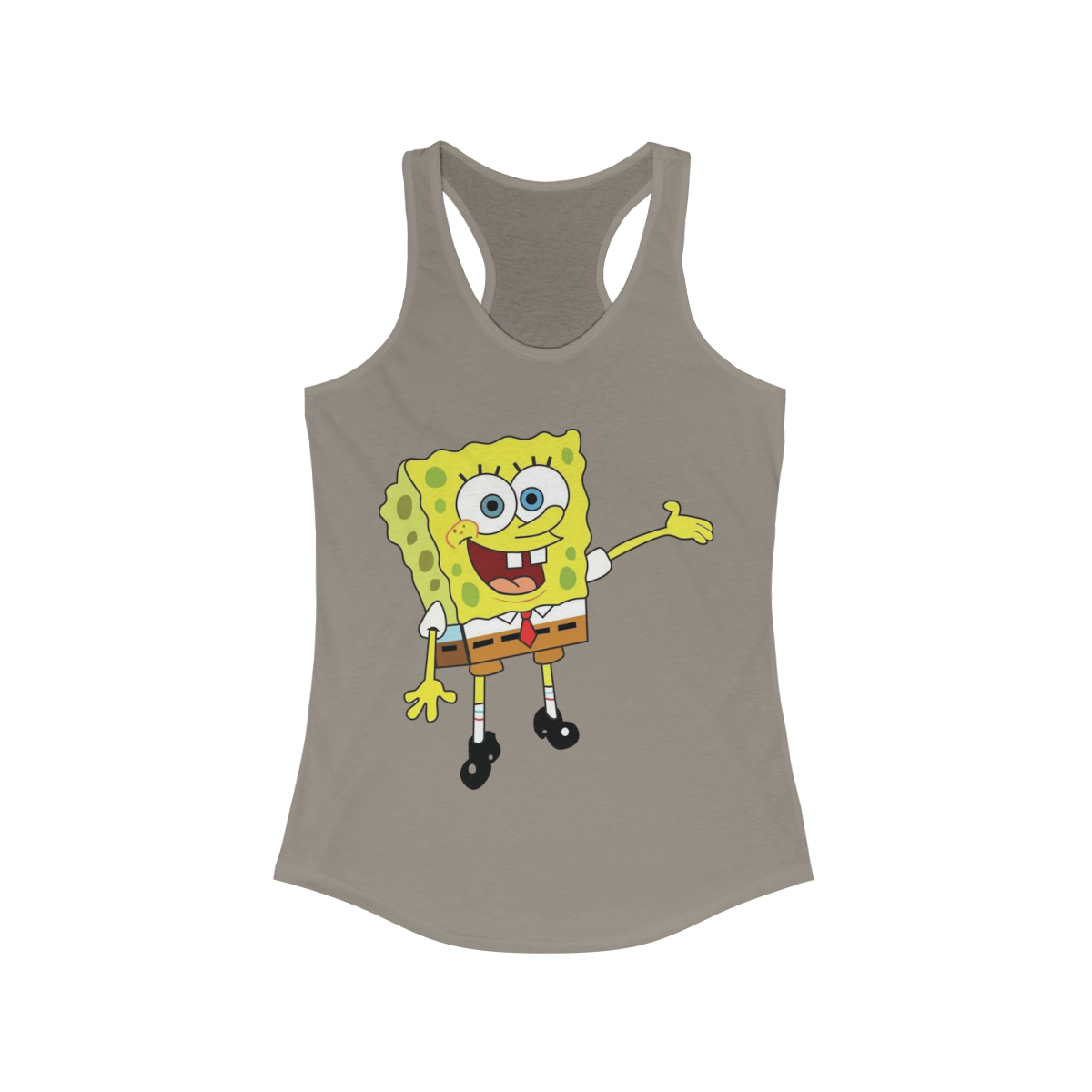 SpongeBob Square Pants Printed on a Women's Racerback Tank - Image 7