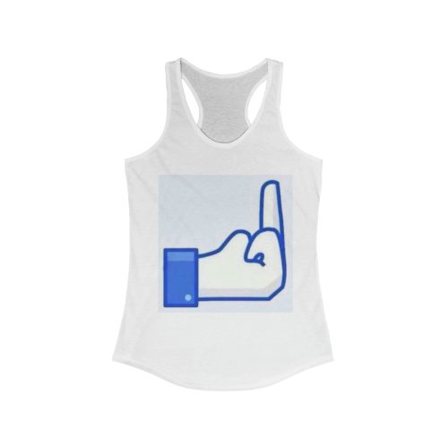 Hello Facebook! Icon Printed on a Women's Racerback Tank