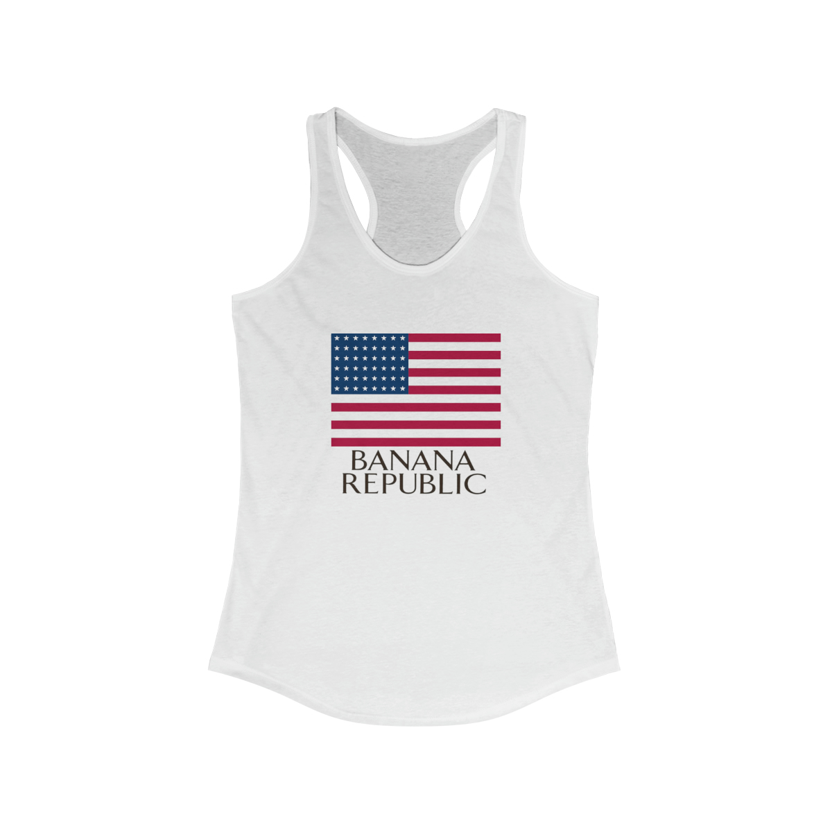 Banana Republic Flag Printed on a Women's Ideal Racerback Tank