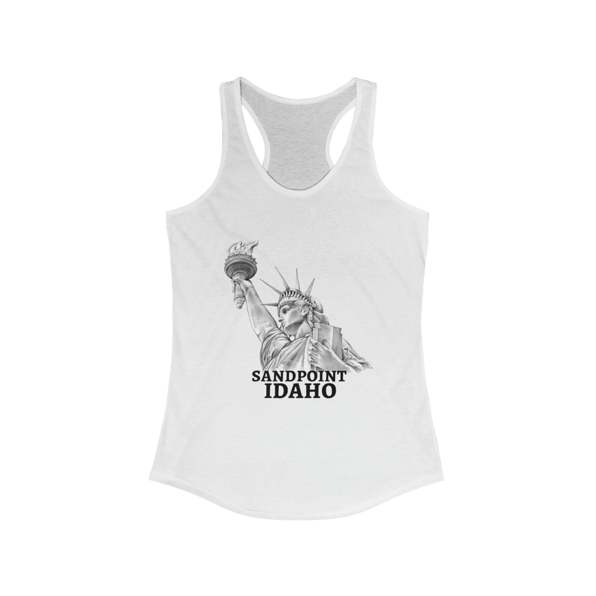 SANDPOINT, IDAHO - Bastion of Liberty Printed on a Women's Racerback Tank