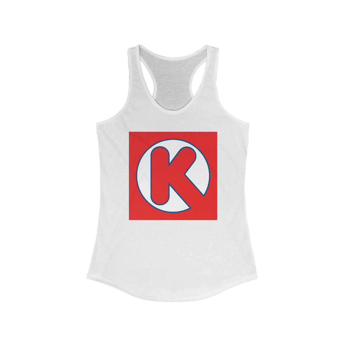 Circle K Logo Printed on a Women's Racerback Tank