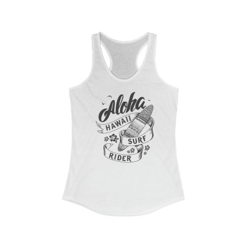 Aloha Hawaii Summer Printed on a Women's Ideal Racerback Tank