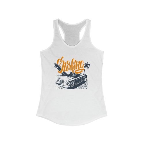 Surfing Convertible Printed on a Women's Ideal Racerback Tank