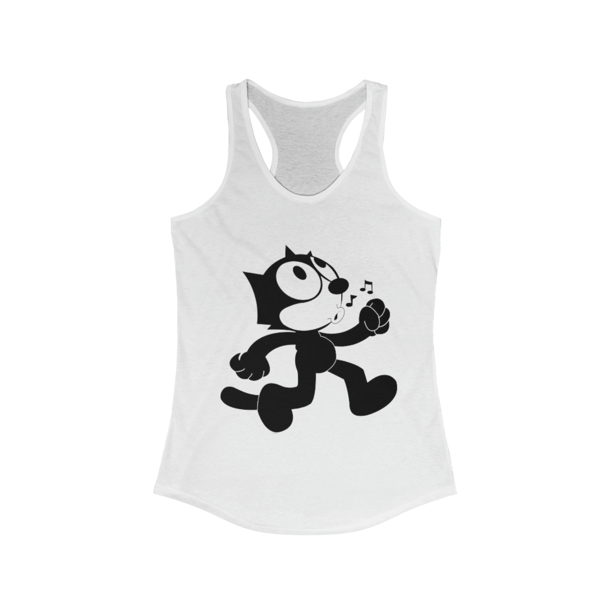 Felix The Cat Printed on a Women's Racerback Tank - Image 3