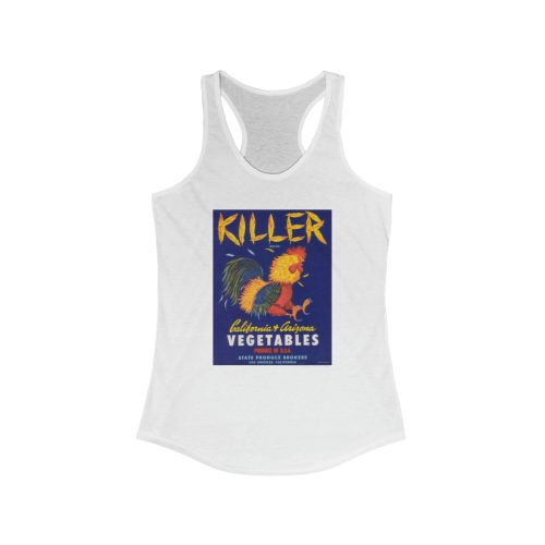 Killer Vegetables Vintage Crate Label Women's Ideal Racerback Tank