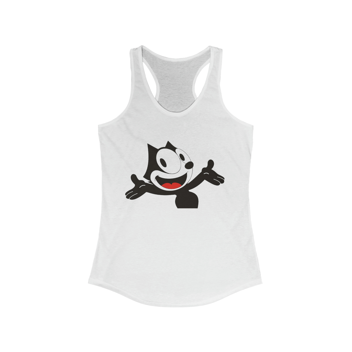 Felix The Cat Smiling From a Women's Ideal Racerback Tank