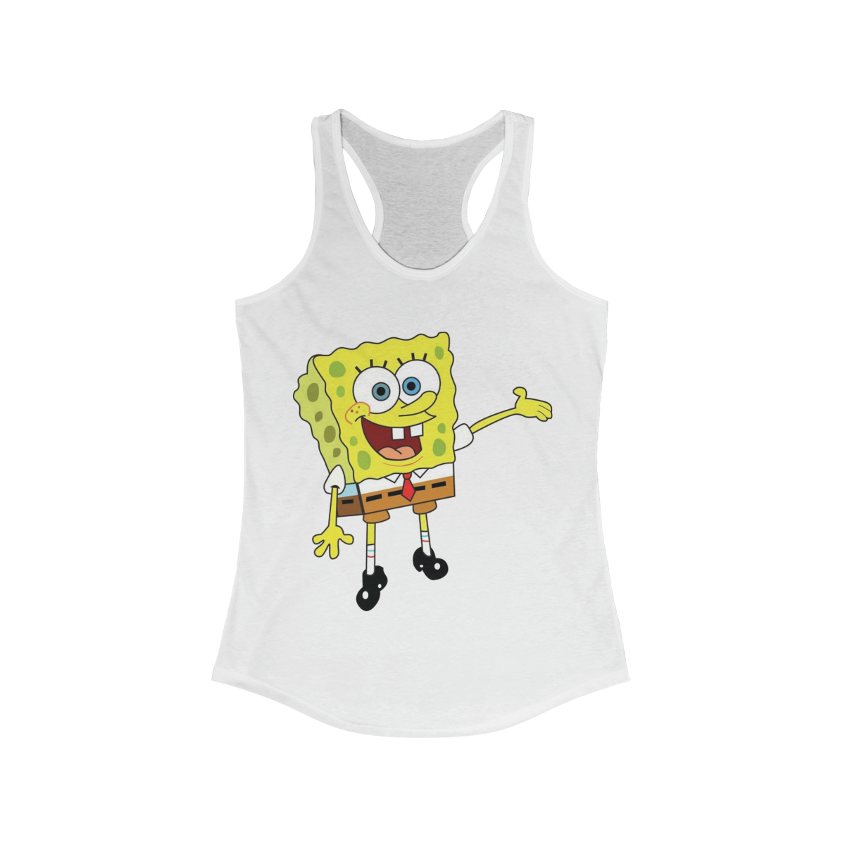 SpongeBob Square Pants Printed on a Women's Racerback Tank