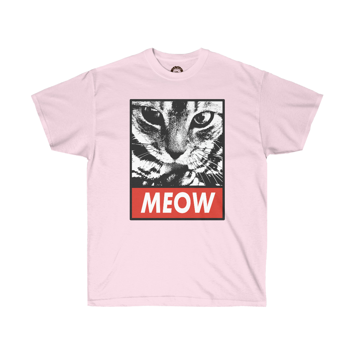 MEOW Cat Printed on a Unisex Ultra Cotton Tee - Image 9