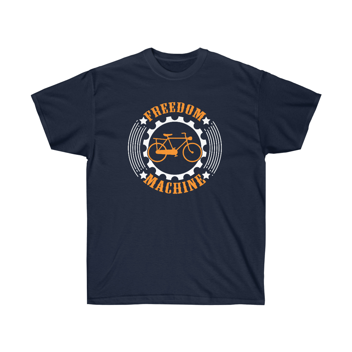 Freedom Machine Bicycle Design on a Unisex Ultra Cotton Tee - Image 3