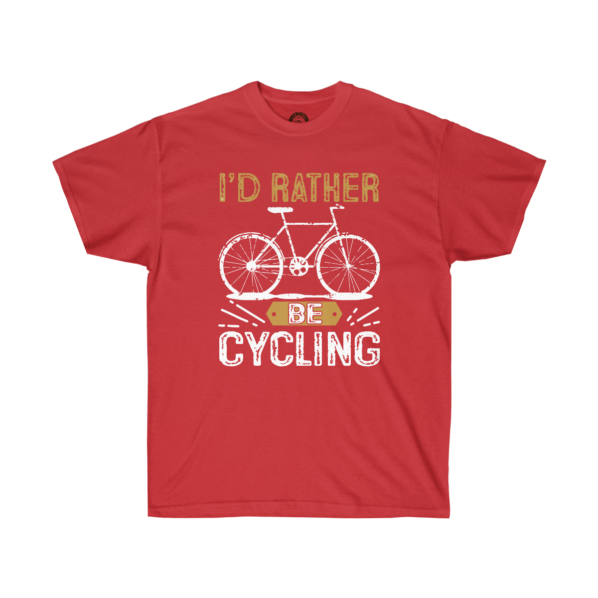 I'd Rather Be Cycling Bicycle Unisex Ultra Cotton Tee - Image 7