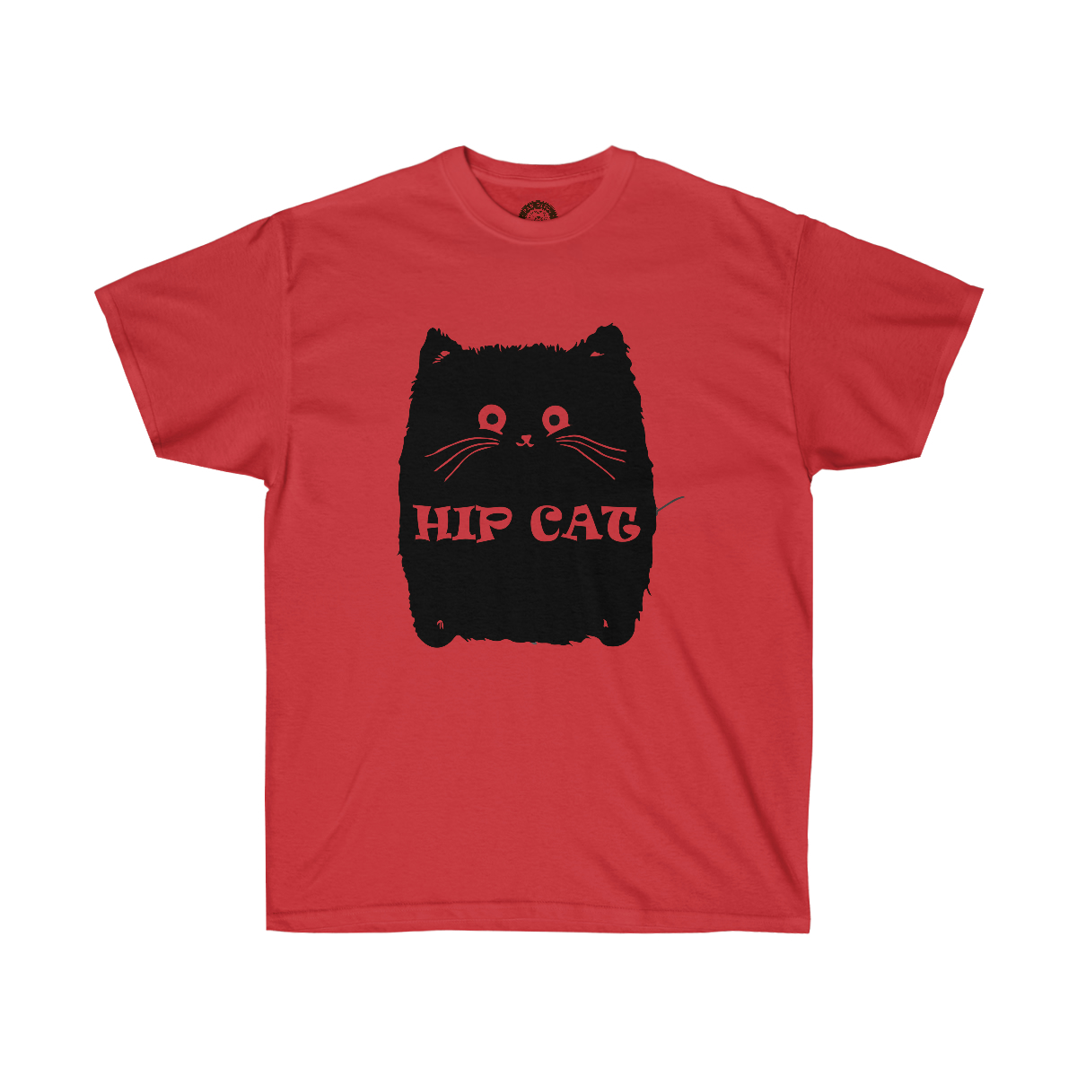 Hip Cat Printed on a Unisex Ultra Cotton Tee - Image 9