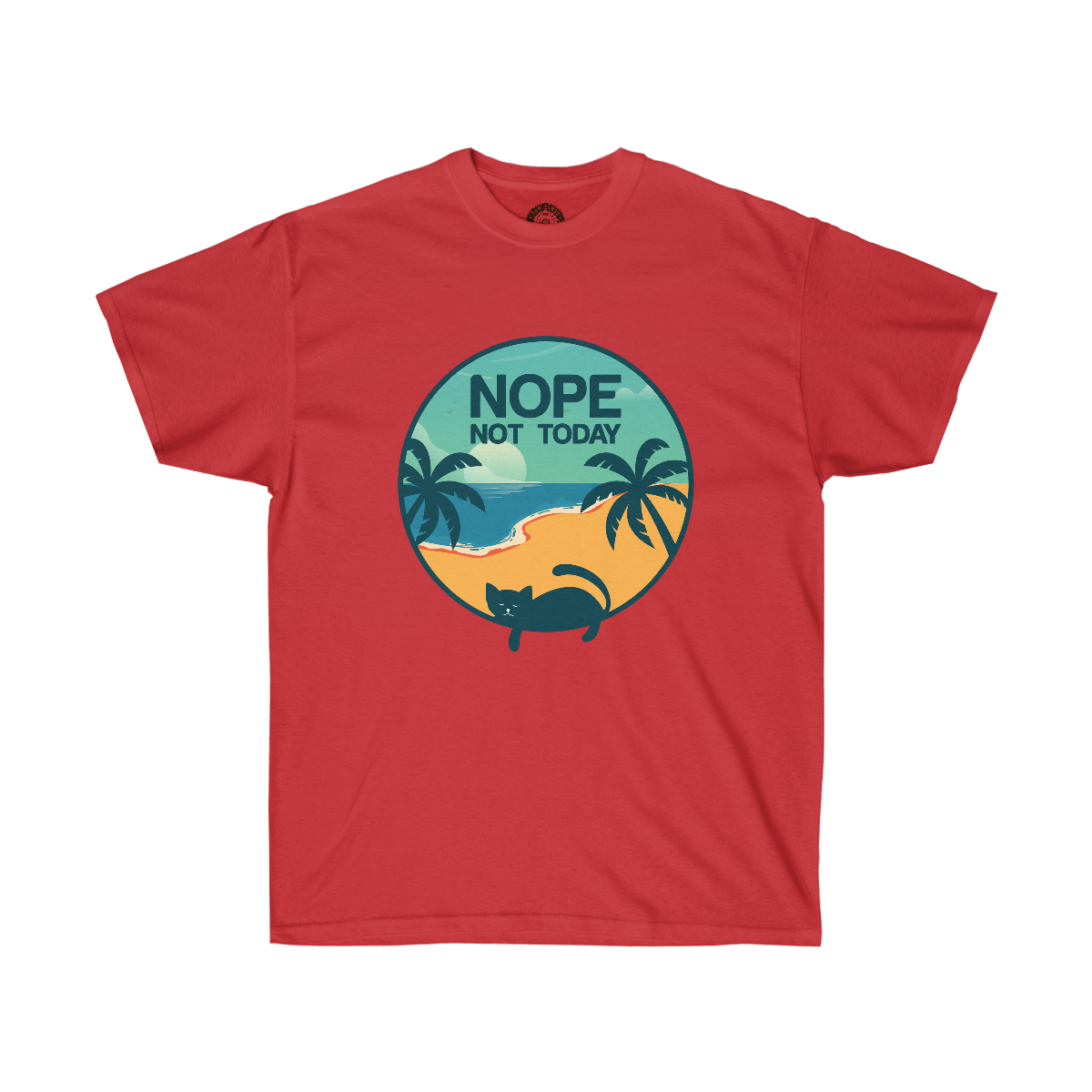 Nope Not Today Cat on a Unisex Ultra Cotton Tee - Image 13