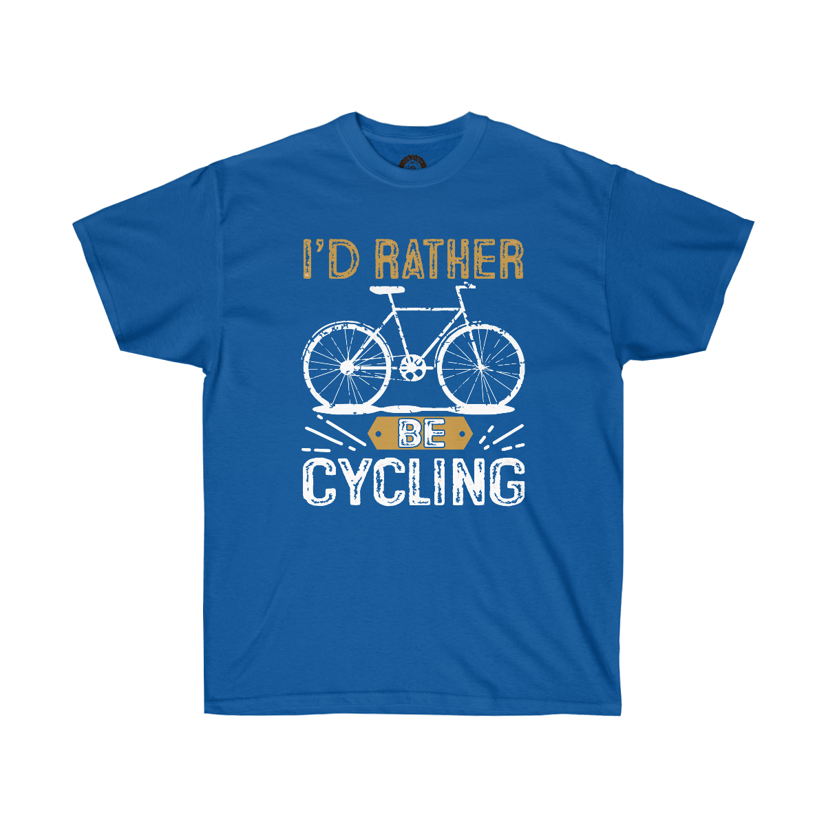 I'd Rather Be Cycling Bicycle Unisex Ultra Cotton Tee - Image 3