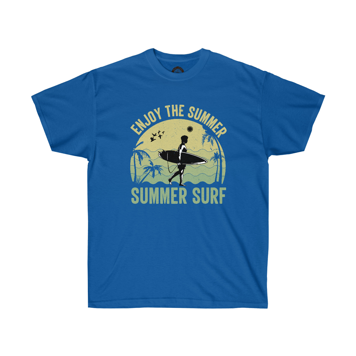 Enjoy The Summer Surf Printed on a Unisex Ultra Cotton Tee - Image 5