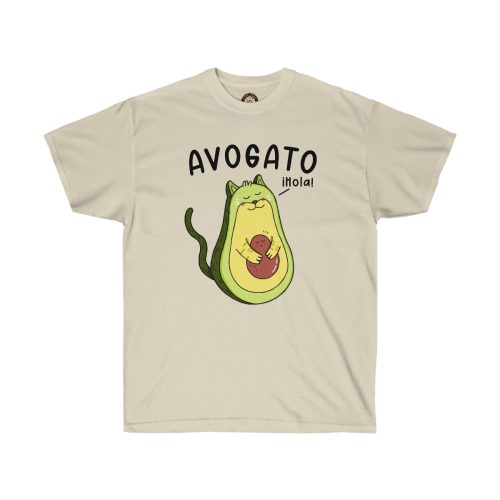 Avogato Cat Printed on a Unisex Ultra Cotton Tee