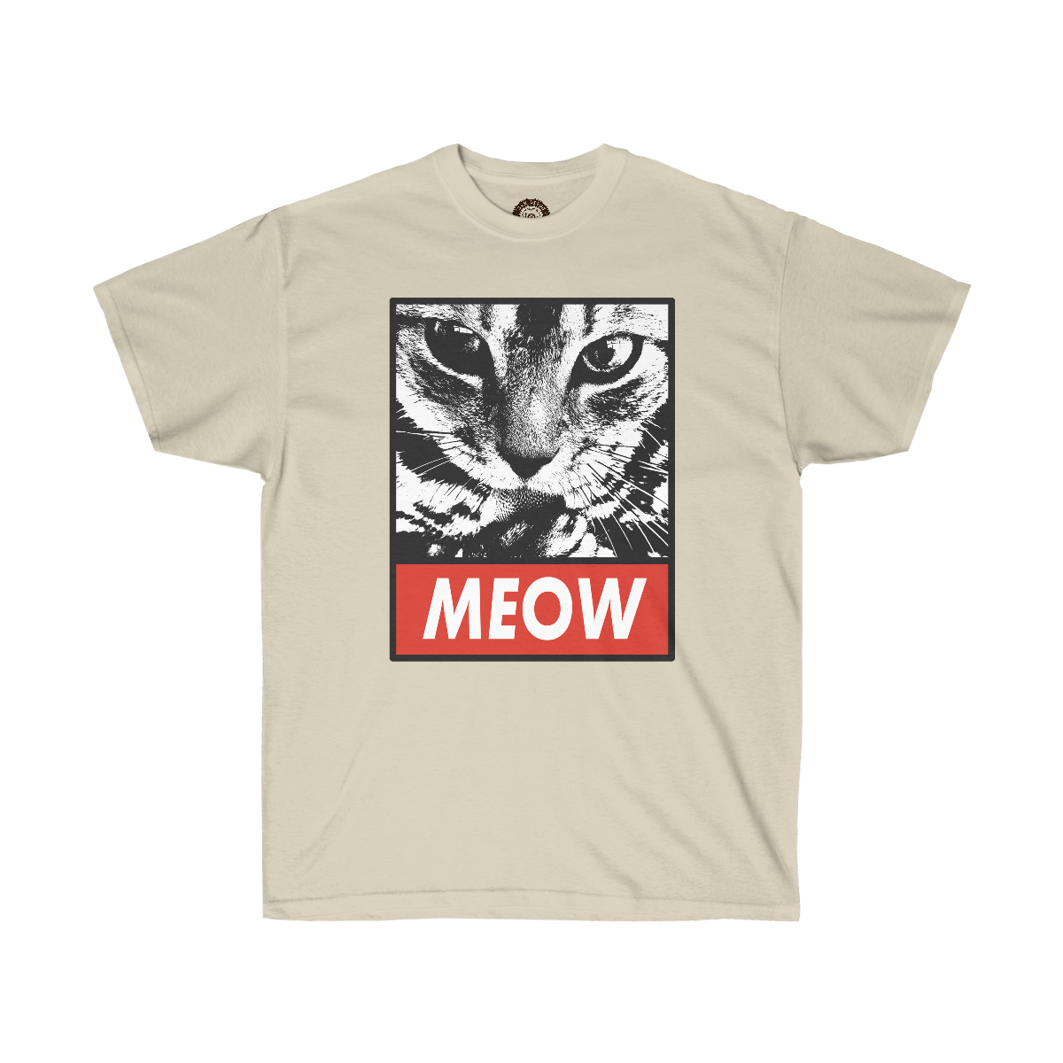 MEOW Cat Printed on a Unisex Ultra Cotton Tee - Image 5
