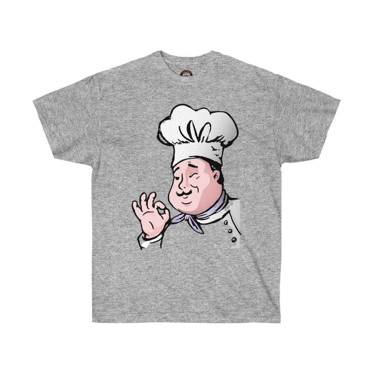 Chef Cartoon Delicious Printed on a Unisex Ultra Cotton Tee - Image 5