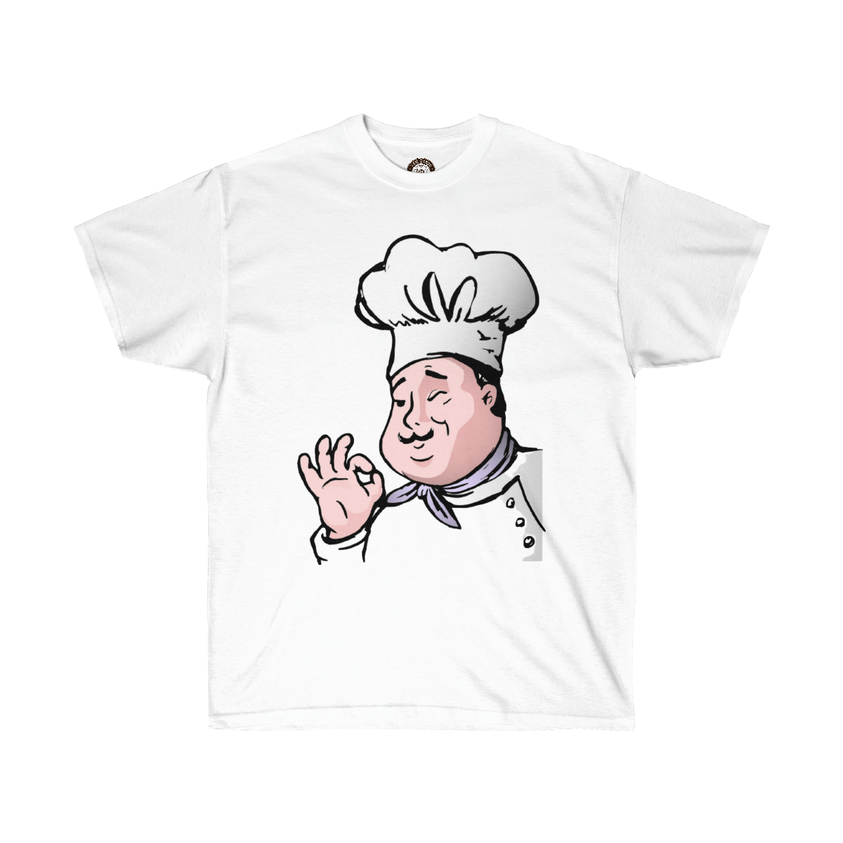 Chef Cartoon Delicious Printed on a Unisex Ultra Cotton Tee