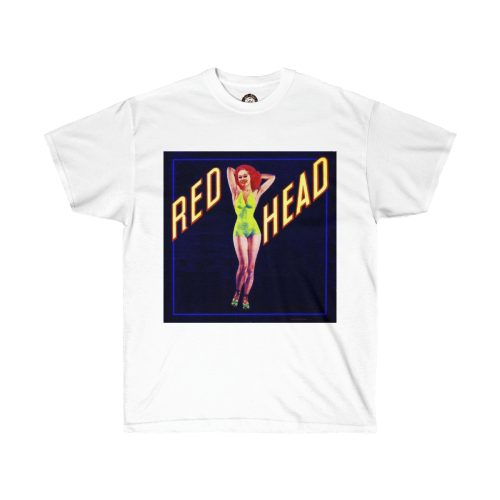 Red Head Printed on a Unisex Ultra Cotton Tee