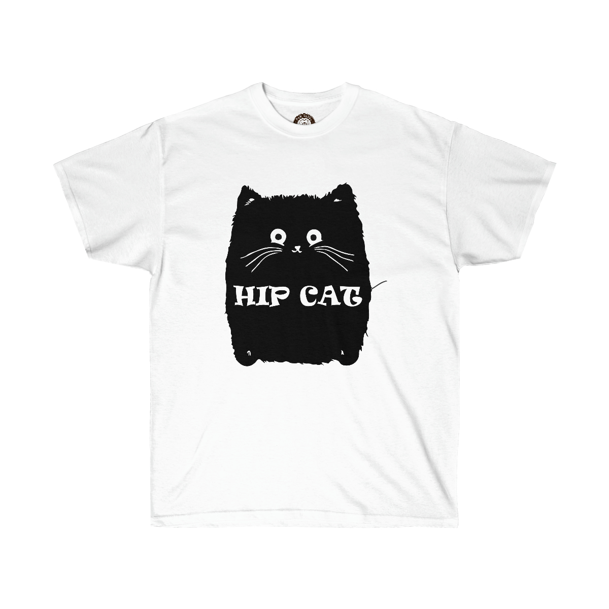 Hip Cat Printed on a Unisex Ultra Cotton Tee