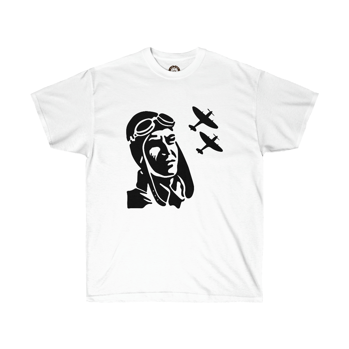 Military Pilot Printed on a Unisex Ultra Cotton Tee