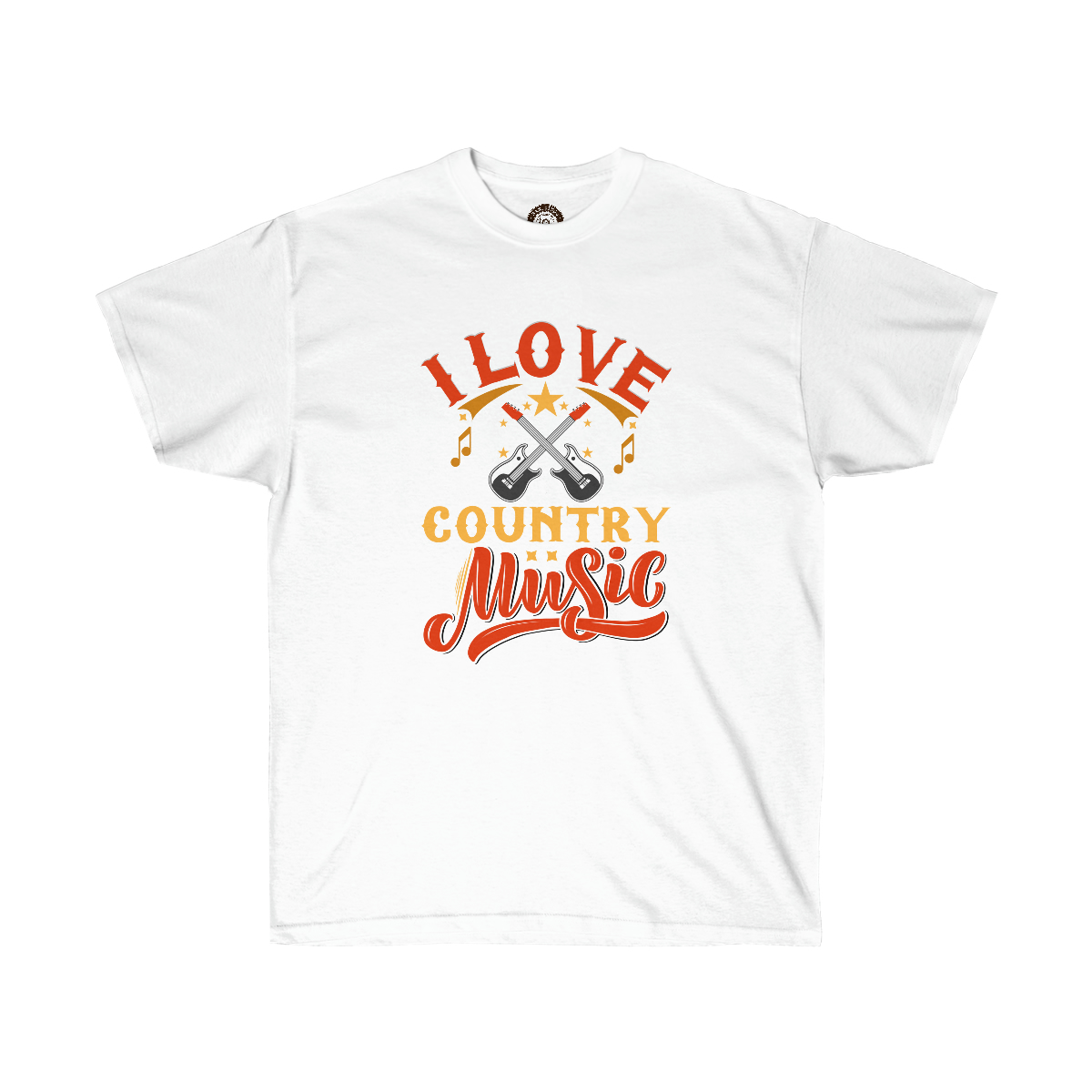 I Love Country Music Printed on a Unisex Ultra Cotton Tee