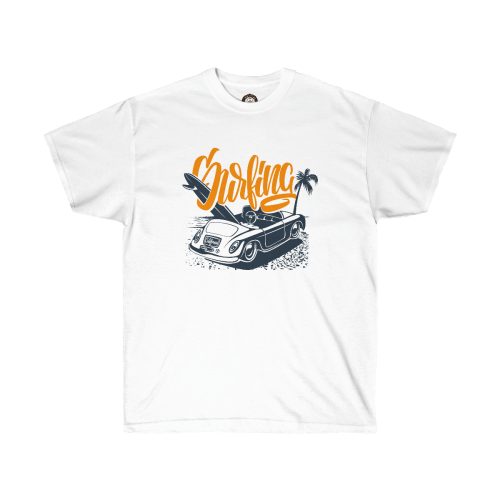 Surfing Convertible Printed on a Unisex Ultra Cotton Tee