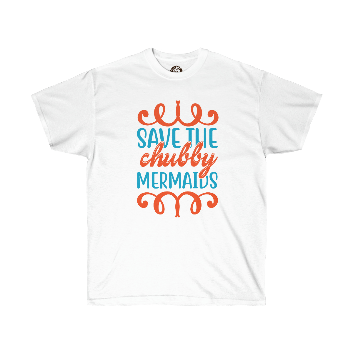Save the Chubby Mermaids on a Unisex Ultra Cotton Tee - Image 3