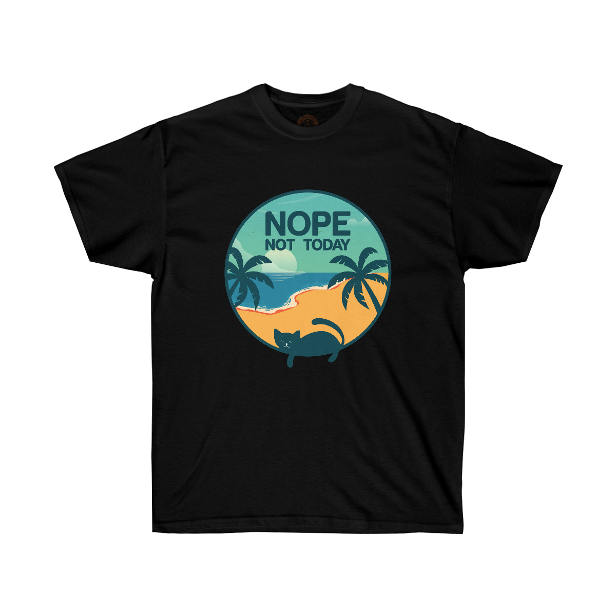 Nope Not Today Cat on a Unisex Ultra Cotton Tee - Image 5