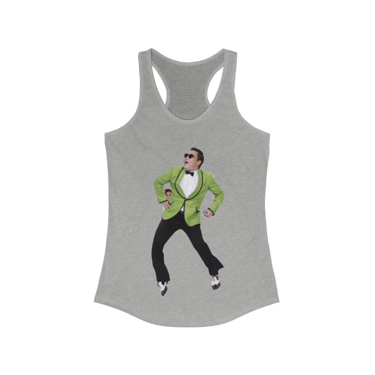 Gangnam Style - Printed on a Women's Ideal Racerback Tank - Image 3