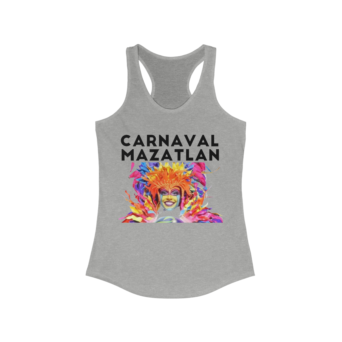 Carnaval Mazatlán Printed on a Women's Racerback Tank - Image 3