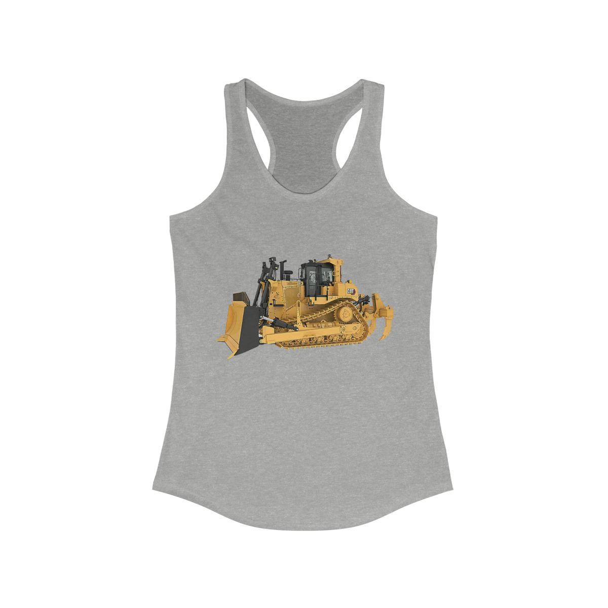 CAT D9 Printed on a Women's Ideal Racerback Tank - Image 5