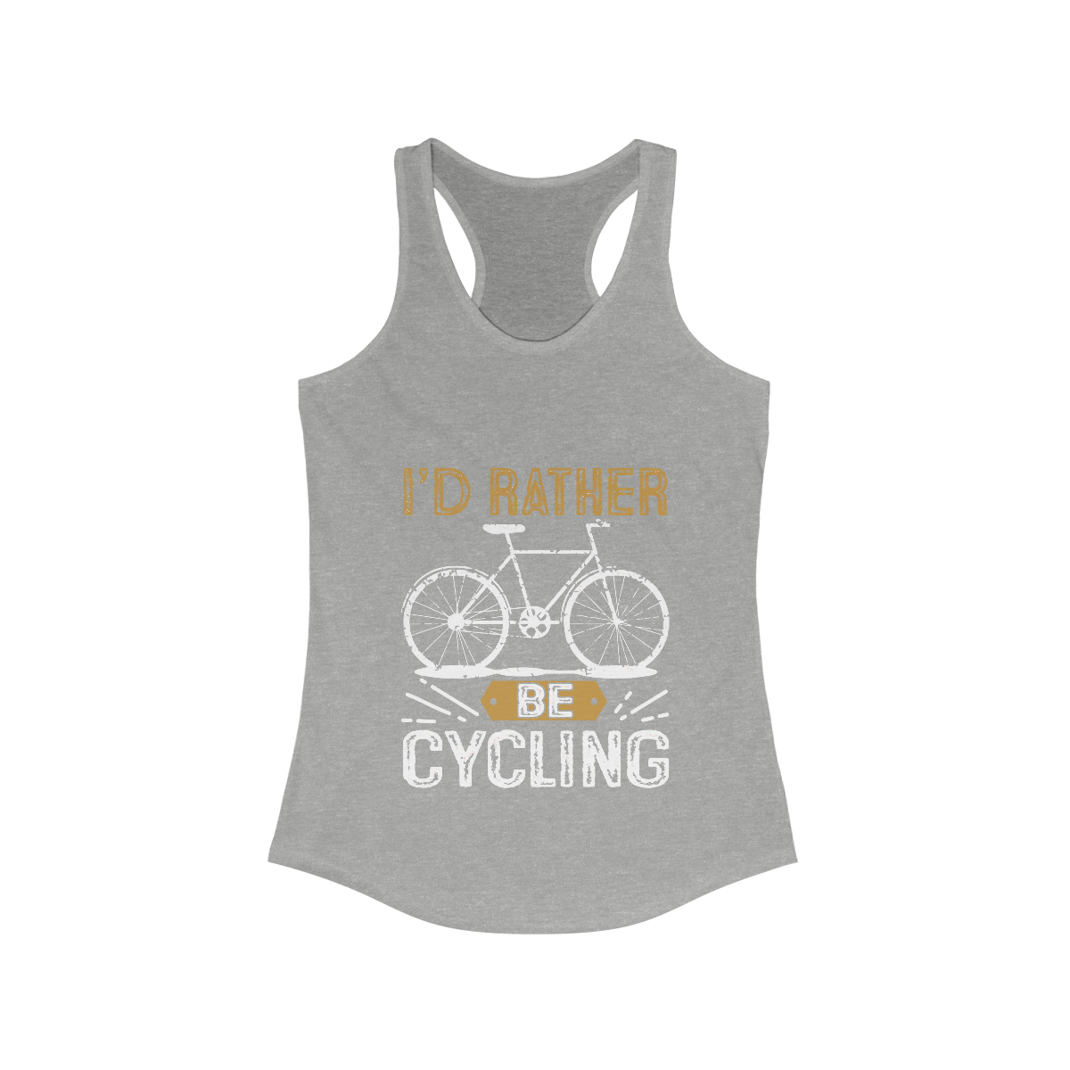 I'd Rather Be Cycling Bicycle Women's Ideal Racerback Tank - Image 2