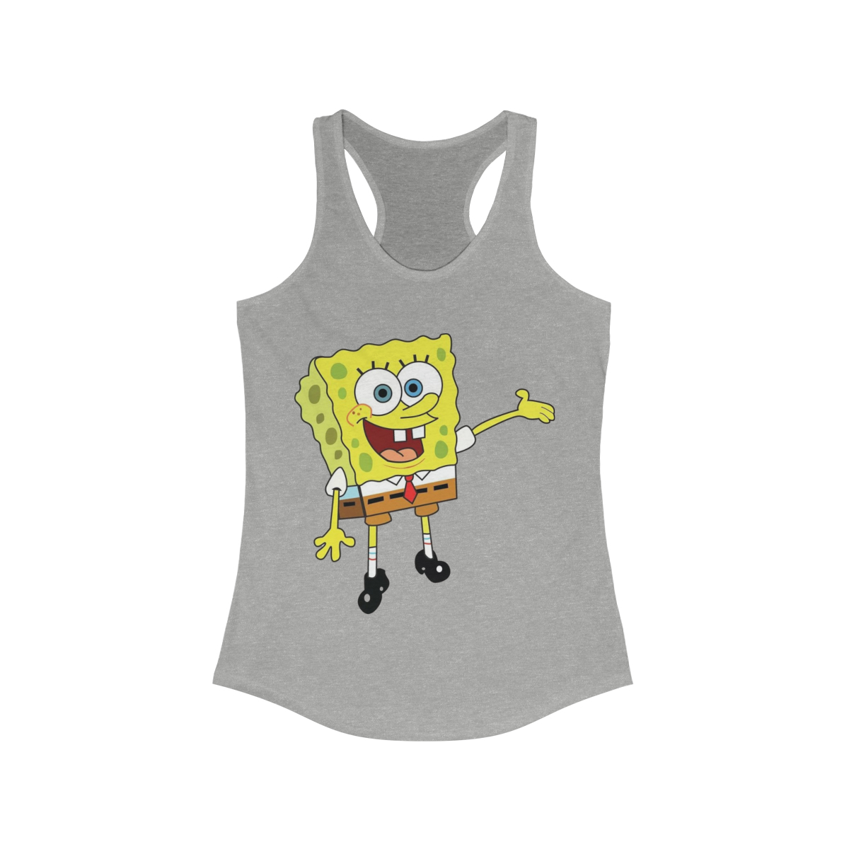 SpongeBob Square Pants Printed on a Women's Racerback Tank - Image 5