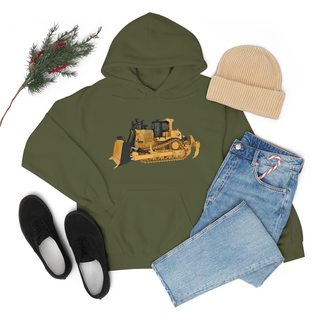 CAT D9 Printed on a Unisex Heavy Blend™ Hooded Sweatshirt - Image 44
