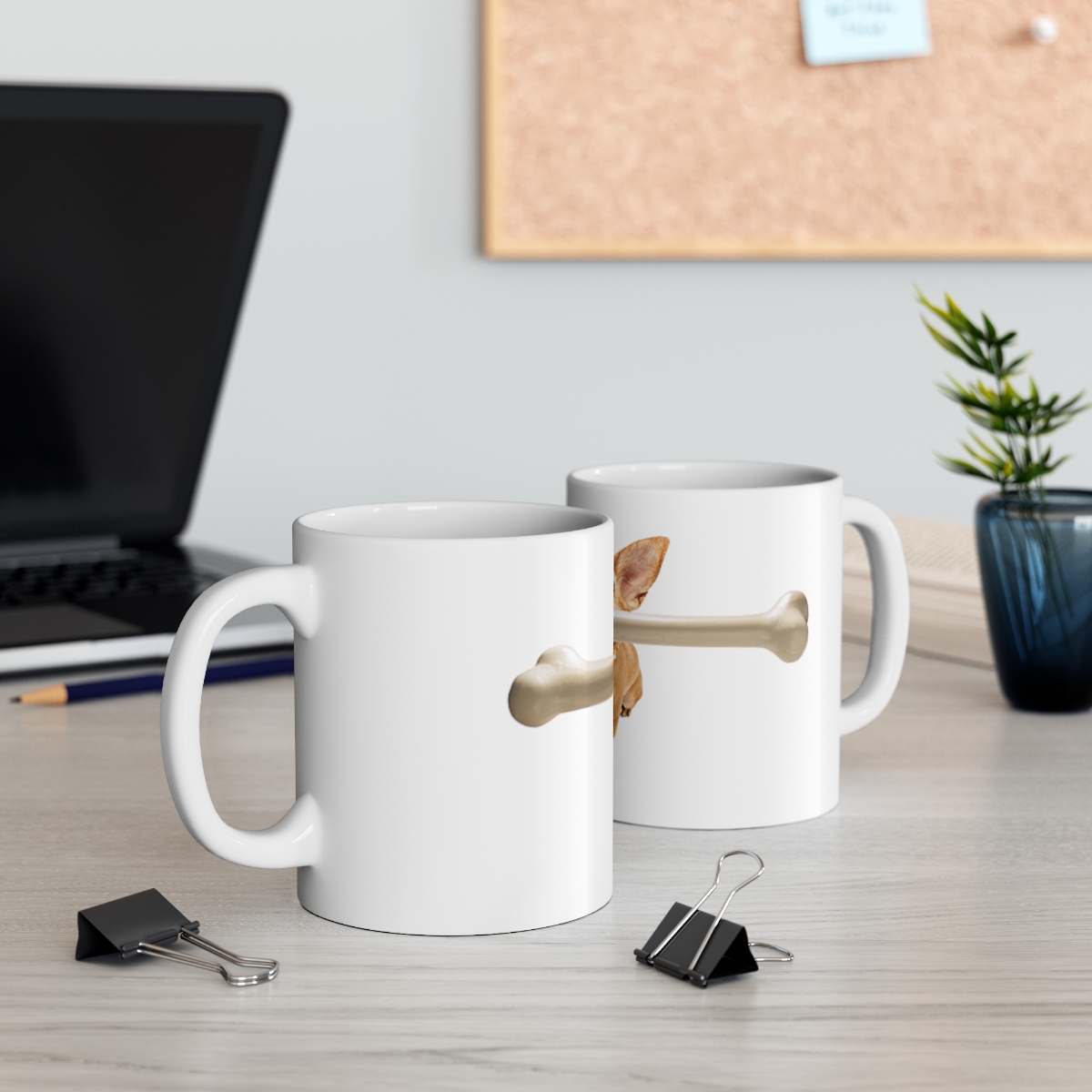Dog Bone Printed on a Large Ceramic Mug 11oz - Image 5